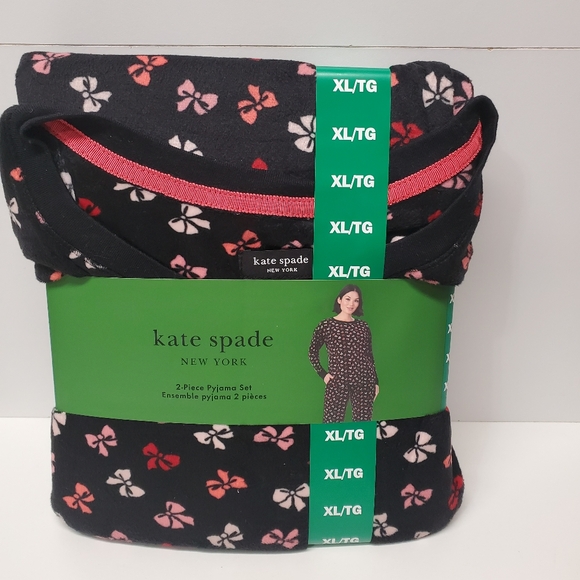kate spade 2 piece pyjama set 💕 with bow print - Picture 7 of 7